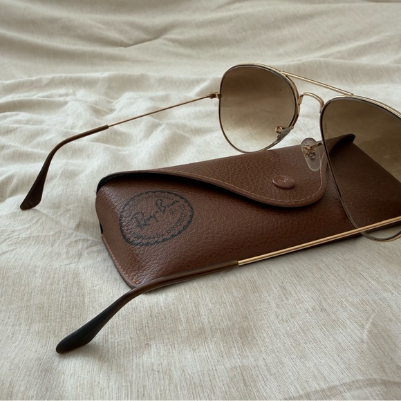Ray-Ban Classic Gold Sunglasses with Brown Lenses - Picture 3 of 5
